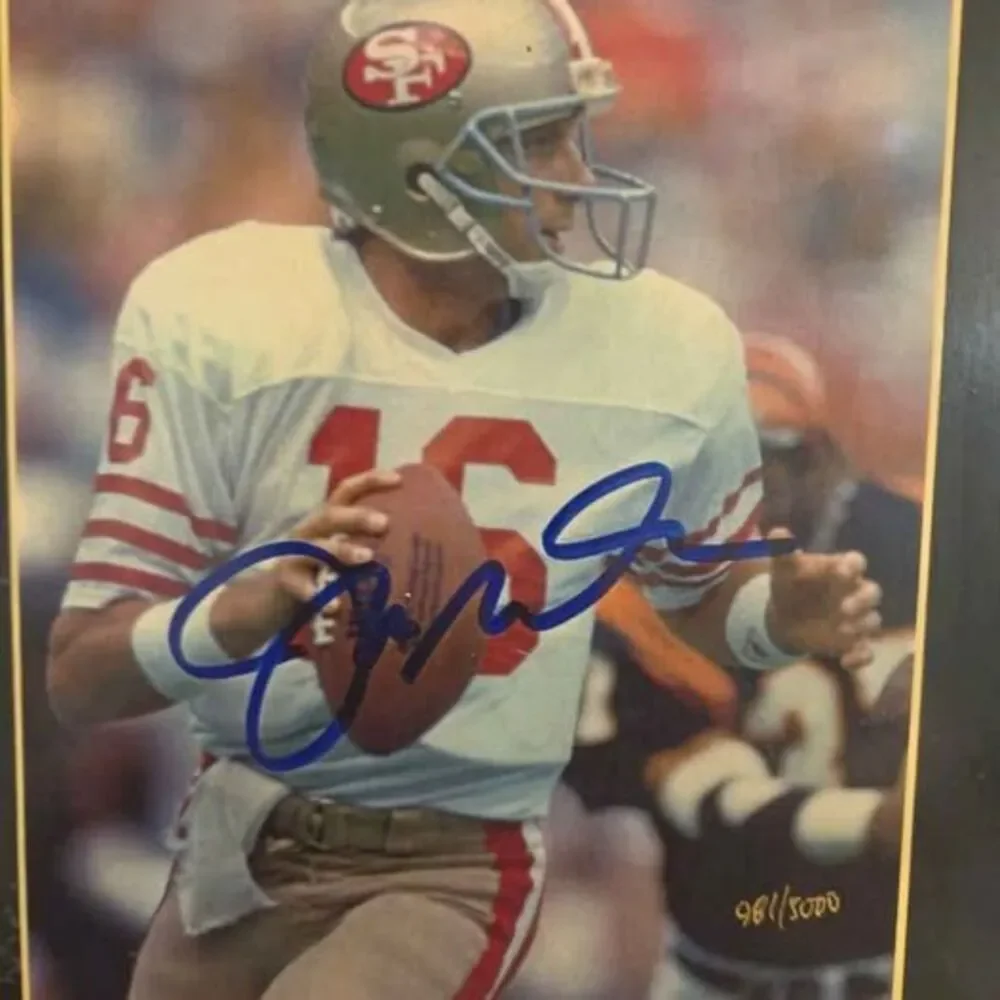 Joe Montana Autographed Plaque CSC COA, 981/5000, Super Bowl Joe, NFL, 49ERS
